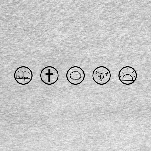 The Five Solas - Minimalist Christian Design by SpitfireCreates